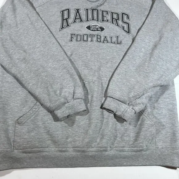 Vintage Oakland Raiders NFL Football Hooded Sweatshirt Hoodie Men's XL - Picture 2 of 9